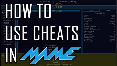 Click on it to enable it. . How to enable cheats in mame